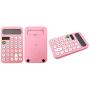 Monique 12 Digit Display Solar Dual Power Calculator Mini Portable Hand-held Calculator Pink