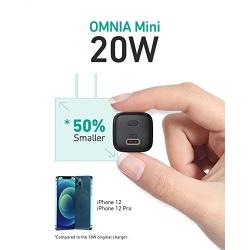 AUKEY iPhone Fast Charger, Omnia Mini 20W USB C Charger for New iPhone,Power Delivery 3.0 Fast Charger,USB C Wall Charger PD Charger for iPhone 12 Pro Max,iPad Pro 2020,iPhone 8 Plus,airpods pro-Black