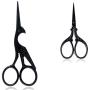 BIHRTC 4.5 Inch Small Embroidery Scissors and 3.6 Inch Black Scissors Sewing Stainless Steel Sharp Stork Crane Scissors Shears for Sewing Crafting Artwork Needwork Cross Stitch Scissors