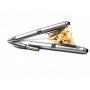 2 in 1 Vibration & massage ballpoint pen - mini Massage Tip Pen with Gift Box - Multifunction Electronic Pen (Silver)
