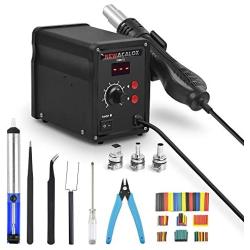 Hot Air Rework Station, SMD Hot Air Reflow Soldering, LED Digital Soldering Station for Electronics Repairing, 700W Desoldering Station 110V…