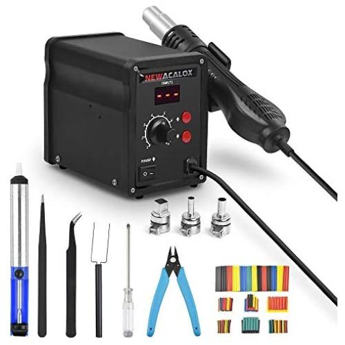 Hot Air Rework Station, SMD Hot Air Reflow Soldering, LED Digital Soldering Station for Electronics Repairing, 700W Desoldering Station 110V…