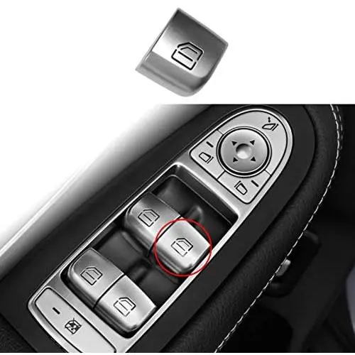 Moonlinks Window Switch Button Covers for Mercedes Benz C E GLC Class, Front Right Window Switch Repair Button Caps（1 Pcs,Fits Mercedes Benz W205 C Class W213 E Class W253 GLC Class 2018-2020）