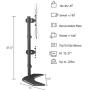WALI Dual Monitor Desk Stand Free Standing LCD LED Flat Screen TV Holds in Vertical Position 2 Screens up to 27 Inch with Optional Grommet Base (MF002XLS), Black