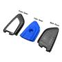 TANGSEN Smart Key Fob Case for BMW 2 5 6 7 Series X1 X2 X3 X5 X6 3 4 Button Keyless Entry Remote Personalized Protective Cover Plastic Carbon Fiber Pattern Blue Silicone
