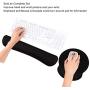 Keyboard Wrist Rest Pad and Mouse Pad Wrist Support, Ergonomic Raised Memory Foam, Non Slip PU Rubber Base [Pain Relief] for Office, Computer, Laptop, Typist, Gamer