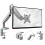 Krieger Single Monitor Mount, Premium Gas Spring Aluminum Arm, LCD LED Computer Desk Stand Holds Screens Size 17 to 32 in and 19.8 lbs, Detachable VESA Compatible Plate, Full Motion Articulating Arm