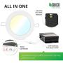 Sunco Lighting 24 Pack 6 Inch Slim LED Downlight with Junction Box, Select from 5 Colors (2700k/3000k/3500k/4000k/5000k), 14W=100W, 850 LM, Dimmable, Selectable Recessed Fixture, IC Rated - UL