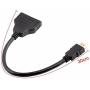 ZY HDMI Male to Dual HDMI Female 1 to 2 Way HDMI Splitter Adapter Cable for HDTV,Support Two TVs at The Same Time, Signal One in, Two Out(Black)