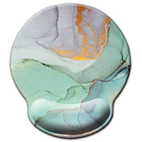 Ergonomic Mouse Pad with Wrist Support,Dooke Cute Wrist Pad with Non-Slip Rubber Base for Computer, Laptop, Home Office Gaming, Working, Easy Typing & Pain Relief Marble