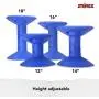 Storex Wiggle Stool, Adjustable Height 12”, 14”, 16”, or 18” for Active Seating in The Classroom, Blue (00301U01C)