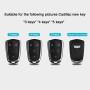 YIJINSHENG TPU Soft Plating Smart Key Fob Remote Cover Case Protector Keyless Jacket for Cadillac ATS, CT6, CTS, SRX, XT5, XTS ATSL ESV HYQ2AB HYQ2EB Car Crystal Keychain for Women (Pink Crystal)