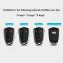 YIJINSHENG TPU Soft Plating Smart Key Fob Remote Cover Case Protector Keyless Jacket for Cadillac CT6 XT5 CTS XTS SRX ATS GTS ATSL HYQ2AB HYQ2EB Car Key Chain (Pink)