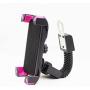 Leagway Motorcycle Phone Holder, Motorcycle Motorbike Phone Mount Holder Handlebar Compatible with 3.5-6.5 inch Samsung Galaxy S5 S6 S7 S8 S9 Nexus LG Huawei Smartphones, 360 Degree Rotation (Rose)