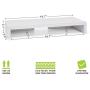 Way Basics TV PC Desktop Modern Computer Monitor Stand Screen Riser (Tool-Free Assembly and Uniquely Crafted from Sustainable Non Toxic zBoard Paperboard), White