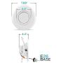 Luxrite 5/6 Inch Gimbal LED Recessed Light, 15W, 5000K Bright White, Dimmable LED Downlight, 1060 Lumens, Energy Star & ETL Listed, CRI 90, Damp Location - Adjustable Recessed Lighting