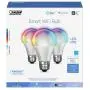 Feit Electric OM60/RGBW/CA/AG/3 60 Watt Equivalent WiFi Color Changing and Tunable White, Dimmable, No Hub Required, Alexa or Google Assistant A19 LED Smart Light Bulb, 3-Pack, Rgbw Multicolor