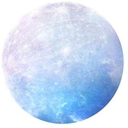 HaloVa Mouse Pad, Anti Slip Planet Mouse Mat for Desktops, Computer, PC and Laptops, Customized Round Mouse Pad for Office and Home, Mercury
