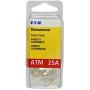 Bussmann (VP/ATM-25-RP) Yellow 25 Amp Fast Acting ATM Mini Fuse, (Pack of 25)