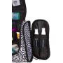 DMJSL Womens Medium Ladies Toiletry Travel Bag Hanging Toiletry Bag – Travel Makeup Organizer and Cosmetic Case, Travel Bag Organizer Toiletry TSA Approved, Black Leopard Print