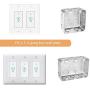 WiFi Light Switch Smart Light Switch Alexa Compatible with Google Home, Smart Wall Switch with Remote Control, Schedule Timer, Neutral Wire is Needed, KULED Touch Light Switches 2Pack