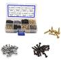 newlng 2.5MM Small Screws Phillips Flat Head Cross Self Tapping Tiny Screw Cabinet Electronic Accessories Screw Multifunctional DIY Micro Woodworking Mini Screw Set Gold Black Silver 1600pcs