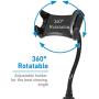 Macally 2 in 1 Phone & Tablet Car Mount for Cup Holder - Flexible 12” Gooseneck and 360° Rotating Base - Phone, Tablet, & iPad Holder for Car - Fits Devices up to 8” Wide