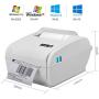TEROW T9210 USB Desktop Thermal Label Printer 4X6 Barcode Printer 110mm Wide Adjustable 180mm/s High-Speed Printing Direct Thermal Printer for Label/Filing/Mailing/Home/Office Compatible with Windows