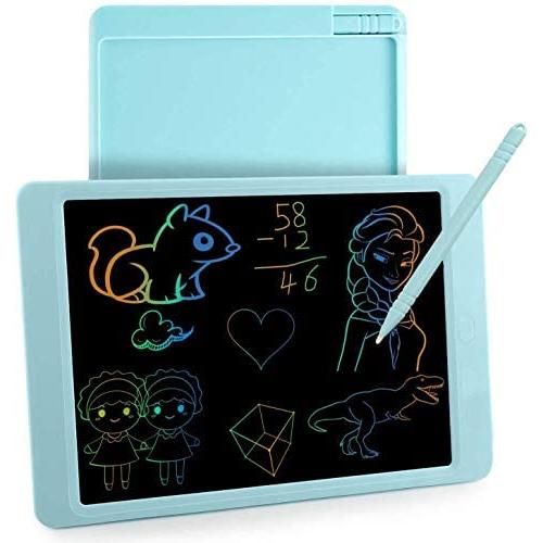 Lacoti LCD Writing Tablet,Kids Writing Board and Electronic Doodle Pad,12 Inch Colorful Drawing Tablet Toy for Kids Learning and Graffiti Gift(Blue)