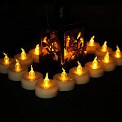Battery Operated Tea Lights Candles: 50PACK Flameless Electric Candles LED Lamp Realistic and Bright Flickering Holiday Gift Long Lasting for Birthday Wedding Party Home Decoration