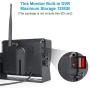 DALLUX Wireless Backup Camera Kit 7'' Built in DVR Monitor Rear View Camera for Heavy Vehicle/5th Wheel Pickup/Truck/Trailer/Bus/Van/RV Camper with 1080P Stable Signal Reverse Rearview/Front Camera