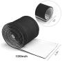 JOTO 10.83ft Cable Management Sleeve, Cuttable Neoprene Cord Management Organizer System, Flexible Cable Wrap Cover Wire Hider for Desk TV Computer Office Home Theater -Reversible Black/White, Large