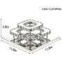 Ganeed Crystal LED Ceiling Light,12 Inch Stainless Steel K9 Modern Flush Mount Lights Fixture,Two Layers Square Chandelier Ceiling Lamp for Dining Living Room Bedroom(36W / 6500K / Cool White)