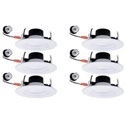 Utilitech 6-Pack 65-Watt Equivalent White Dimmable Recessed Downlight (5-in or 6-in)