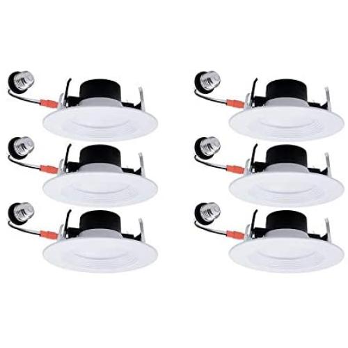 Utilitech 6-Pack 65-Watt Equivalent White Dimmable Recessed Downlight (5-in or 6-in)