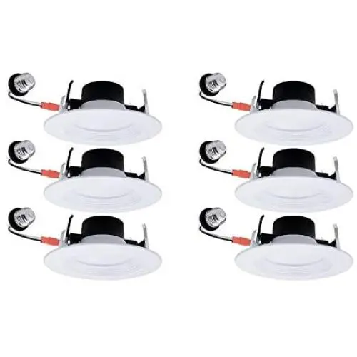 Utilitech 6-Pack 65-Watt Equivalent White Dimmable Recessed Downlight (5-in or 6-in)