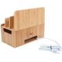 Bamboo Charging Station w/Cutout for Bluetooth Portable Wireless Speaker and Docking Stand use w/DKnight MagicBox, Anker Classic & More