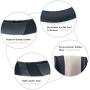 BOKIN Steering Wheel Cover Microfiber Leather and Viscose, Breathable, Anti-Slip, Odorless, Warm in Winter and Cool in Summer, Universal 15 Inches(Black)