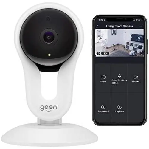Geeni Aware 1080p HD Smart Camera – Indoor Home Security Camera – No Hub Required – Motion Detection Camera – Smart Camera Works with Amazon Alexa and Google Assistant, Requires 2.4 GHz Wi-Fi