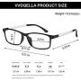 VVDQELLA Blue Light Blocking Glasses, Computer Reading Glasses for UV Protection Anti Eyestrain TR90 Lightweight Frame Women & Men (3.00x)