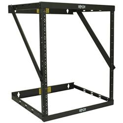 Tripp Lite 8U/12U/22U Expandable Wall-Mount 2-Post Open Frame Rack, Adjustable Network Equipment Rack, Switch Depth, 18'' Deep, 5 Year Warranty (SRWO8U22), black, 17.8 (8U) , 24.8 (12U), 42.3 (22U) x 20.11 x 18.24