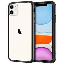JETech Case for iPhone 11 (2019), 6.1-Inch, Shockproof Bumper Cover, Anti-Scratch Clear Back (Black)