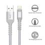 iPhone Charger Cable MFi Certified AHGEIIY,5Pack[3.3/6.6/0.5FT] Nylon Braided Fast Charging Cable for iPhone SE 2,11 Pro,Xs, Max, XR, X,8 Plus,7 Plus,6 Plus,6S Plus,iPad and More-Silver