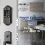 Narpult Smart Door Lock, Fingerprint Electronic Deadbolt Door Lock, Keyless Entry Door Lock Featuring Auto-Locking, Smart Door Lock, Compatible with Alexa, Google Assistant - Bronze
