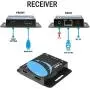 OREI 1x4 HDMI Extender Splitter Multiple Over Single Cable CAT6/7 1080P with IR Remote EDID Management - Up to 165 Ft - Loop Out - Low Latency - Full Support