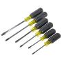 Klein Tools 85074 Screwdriver Set, 6-Piece Screwdriver Kit with All Purpose Flathead Screwdrivers (3) and Phillips Screwdrivers (3)