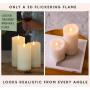 Simply Collected | 3D Flickering Flameless Candles Battery Operated | 800+ Hours Bright Warm-White Flame - 360 Degree Wax Pillar | Large Battery Operated Candles with Timer | LED – White, 3x7 Inches Simply Collected | 3D Flickering Flameless Candles Battery Operated | 800+ Hours Bright Warm-White Flame - 360 Degree Wax Pillar | Large Battery Operated Candles with Timer | LED – White, 3x7 Inches