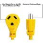 Epicord RV Power Cord Dogbone RV Power Adapter with Handle 12'' 12AWG/3 Cord (15M30F)