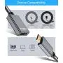 Mini HDMI Male to HDMI Female Cable Adapter,4K/60Hz 0.67 FT High Speed Standard HDMI 2.0 Connector for DSLR Camera,Camcorder,Graphics Video Card,Laptop,Pico Projector,Raspberry Pi Zero W