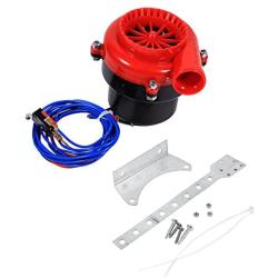 Car Electronic Fake Dump Turbo Valve, Keenso Blow Off Hooter Valve Analog Sound BOV Simulator Kit with Mounting Bracket & Mounting Accessories Red